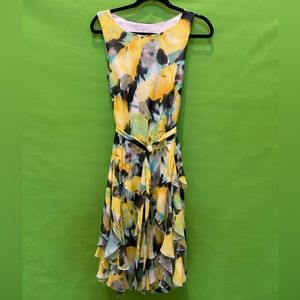 Yellow, Teal, Black & White Robbie Bee Dress